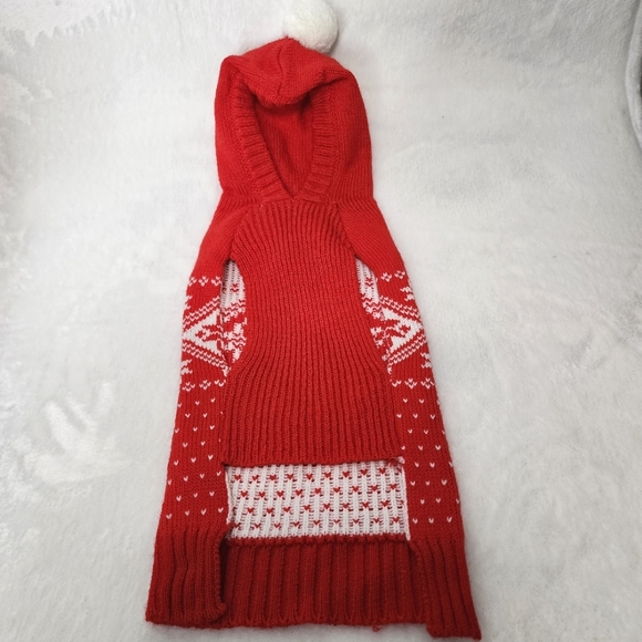 Simply Dog Sweater Red White Winter Dog Clothes Size Small 14"-17" NWT - Picture 2 of 9